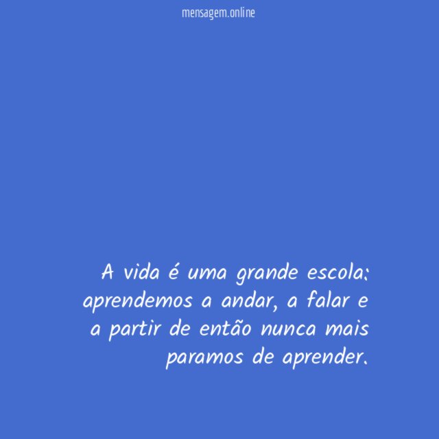 A vida ensina