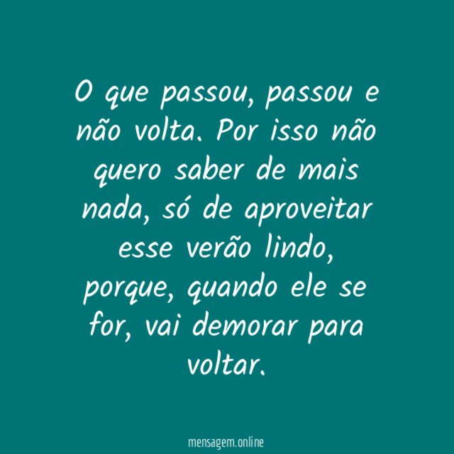 Já passou