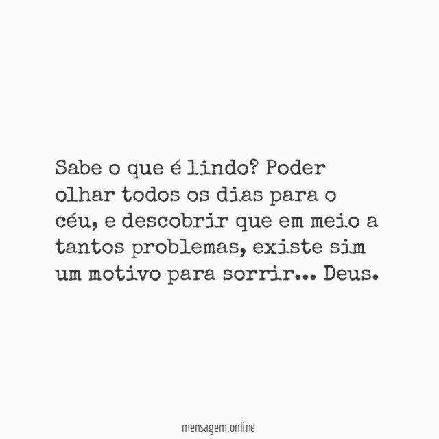 Sabe o que é lindo