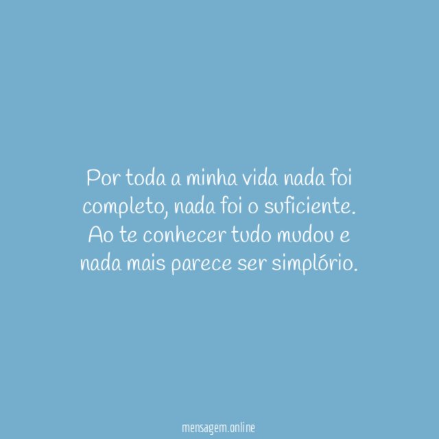O simples amar