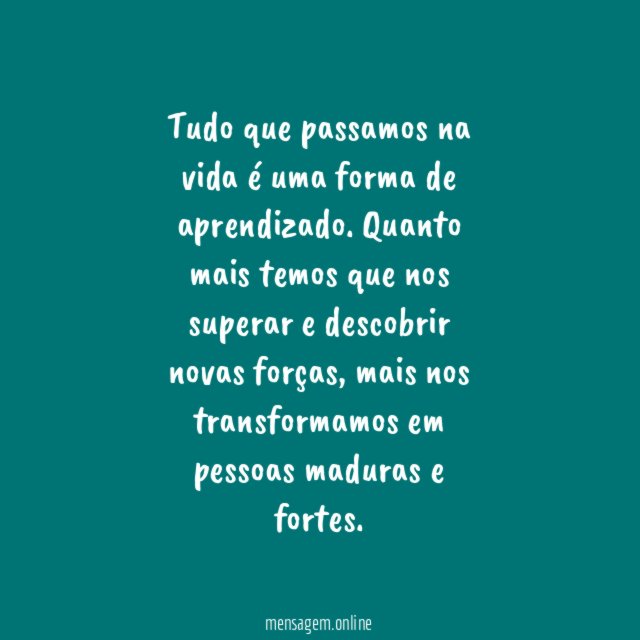 Tudo é um aprendizado