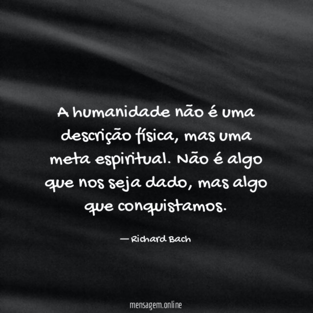 A humanidade não é uma descrição física
