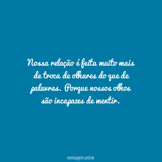 Troca de olhares