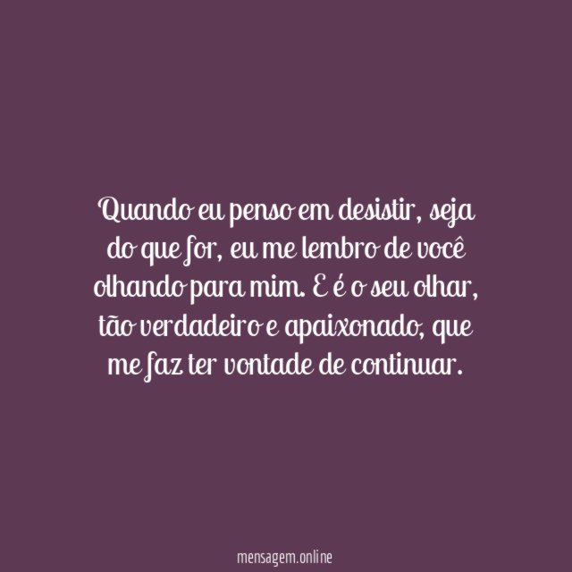 Não vou desistir