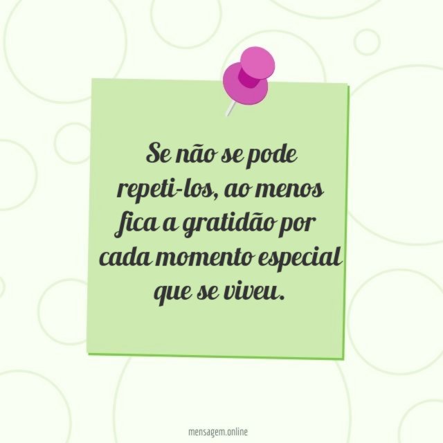 Fica a gratidão