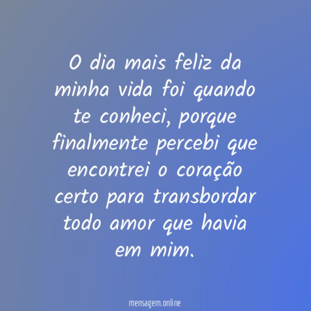 Recipiente do meu amor