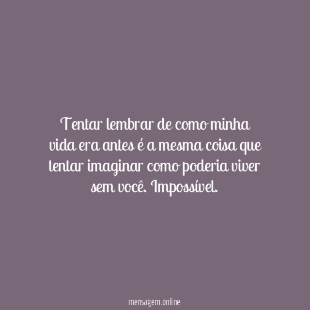 Impossível viver sem você