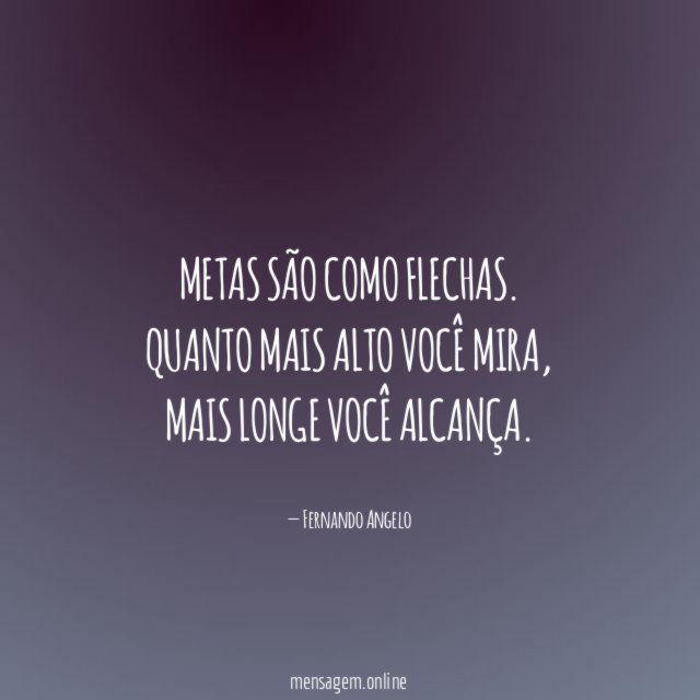 Metas são como flechas