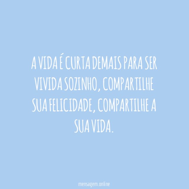 Compartilhando vidas