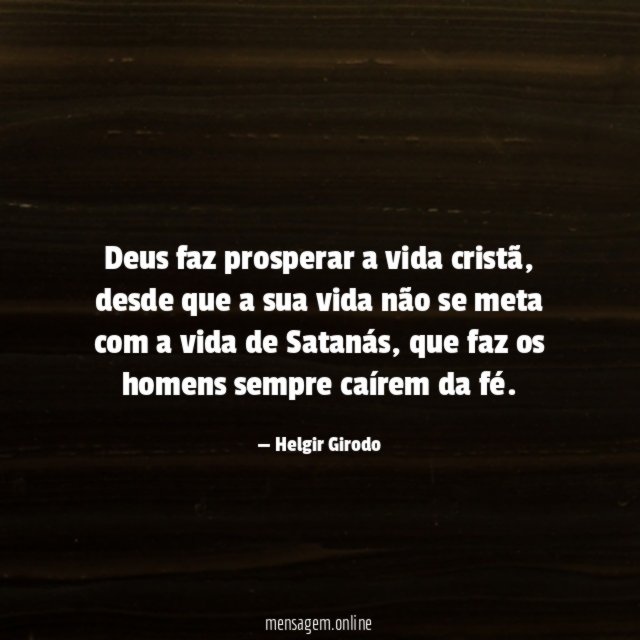 Deus faz prosperar a vida cristã