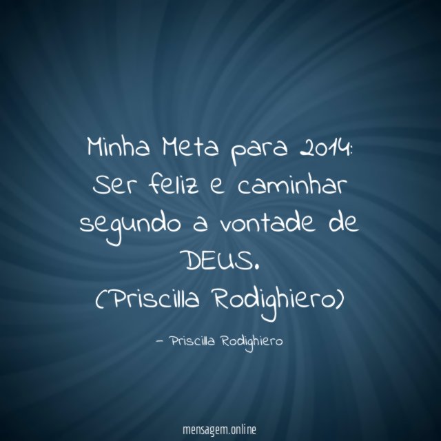 Minha Meta para 2014