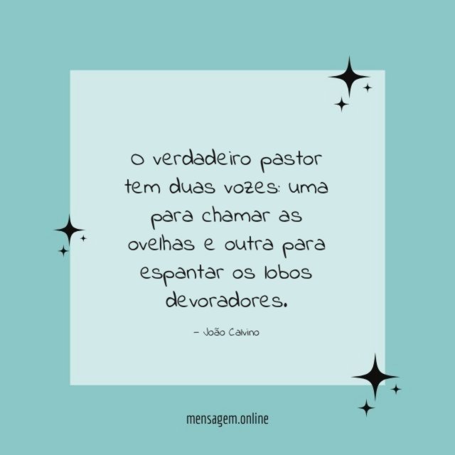 O verdadeiro pastor tem duas vozes