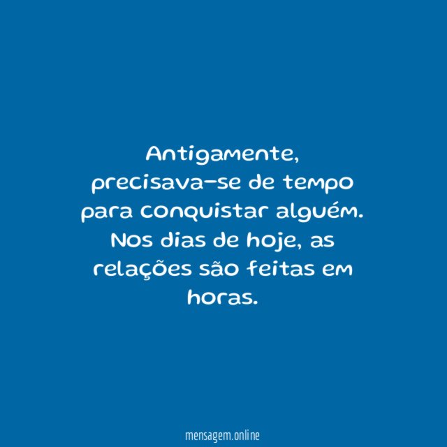 Sem perder tempo