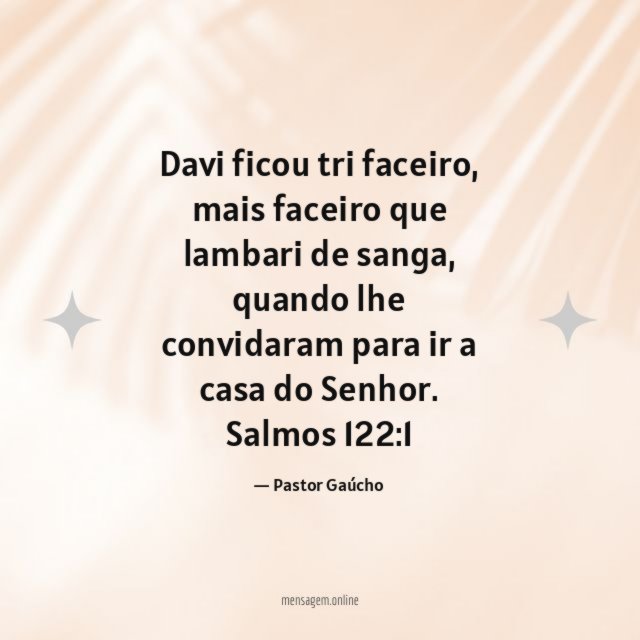 Davi ficou tri faceiro