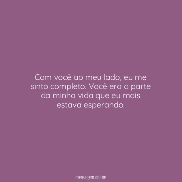 Você me completa