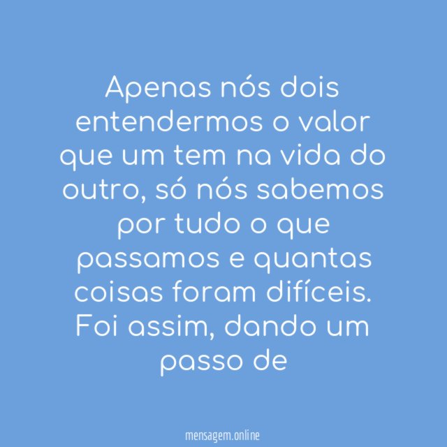 Só nós