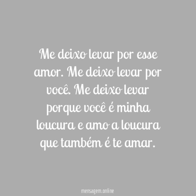 Me deixo levar