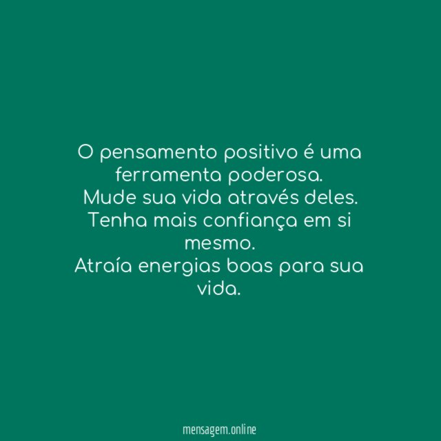 Viva plenamente através dos pensamentos positivos