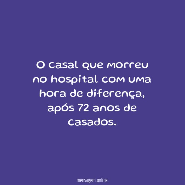 Até que a morte os separe