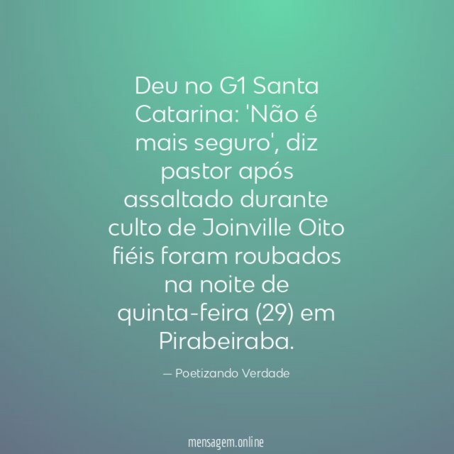 Deu no G1 Santa Catarina: