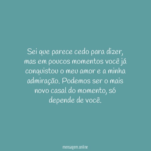 Só depende de você