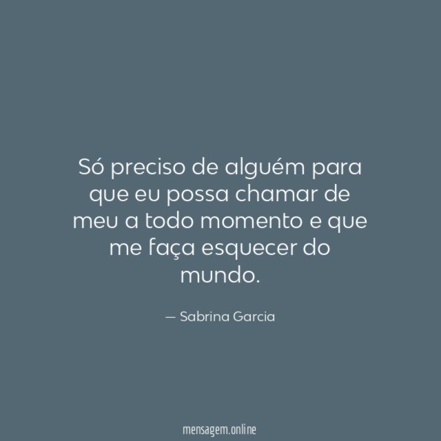 Só preciso de alguém