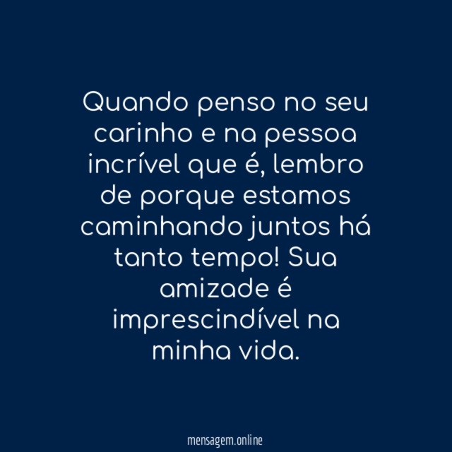 Amizade imprescindível