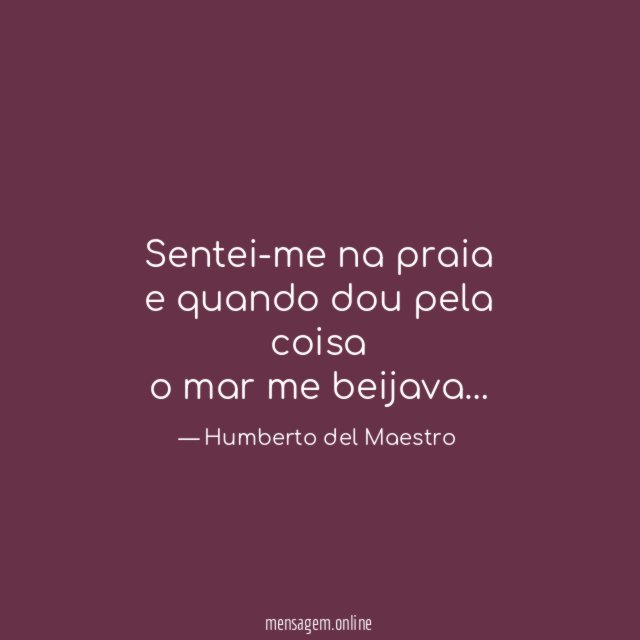 Um beijo do mar