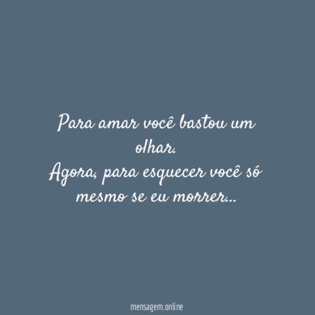 Só se morrer