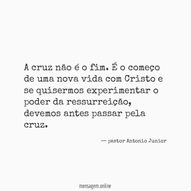 A cruz não é o fim