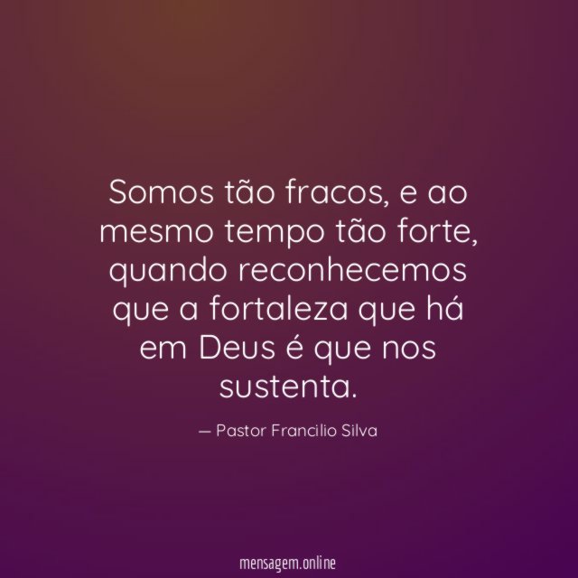 Somos tão fracos