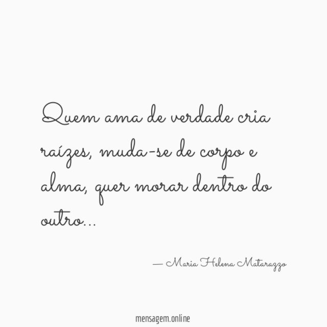Quem ama de verdade