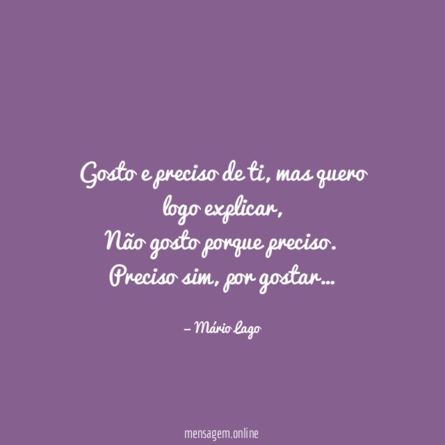 Preciso por gostar