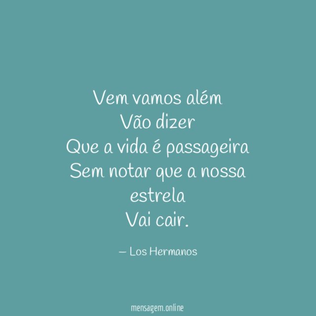 A vida é passageira