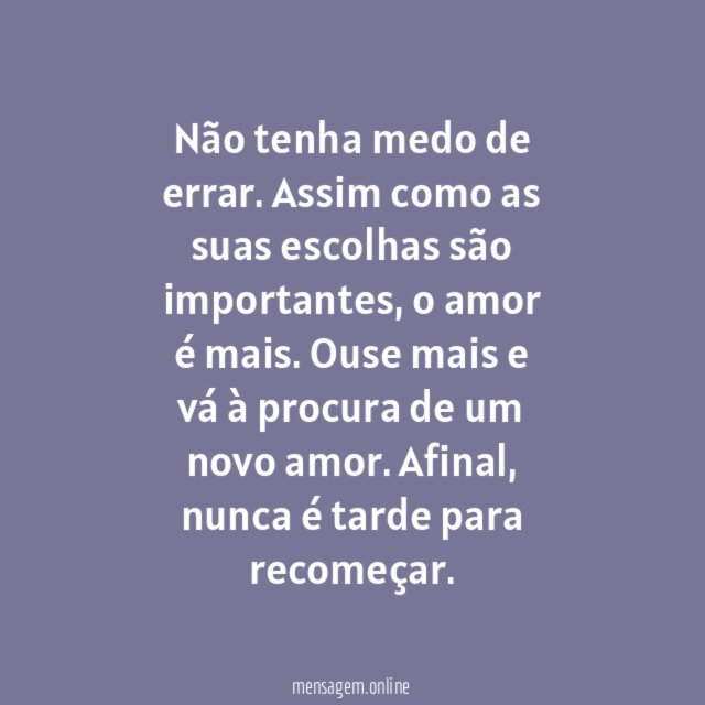 O amor e suas escolhas