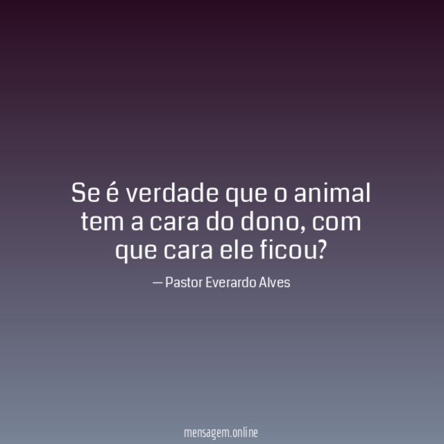 Se é verdade que o animal tem a cara do dono