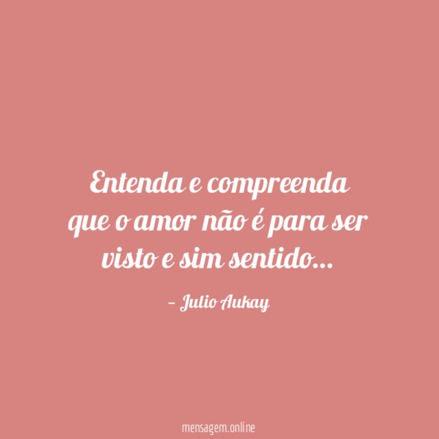 Para ser sentido