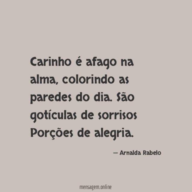 Afago na alma