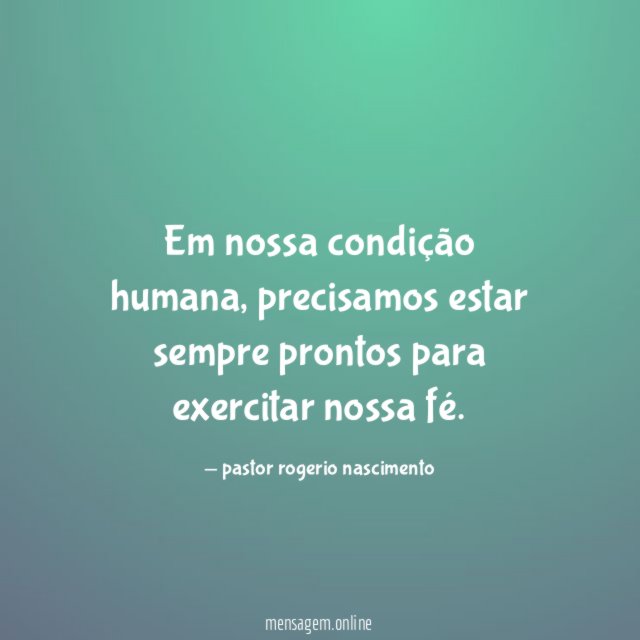 Em nossa condição humana