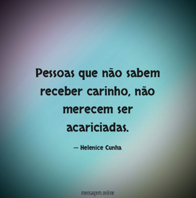 Pessoas que não sabem receber carinho