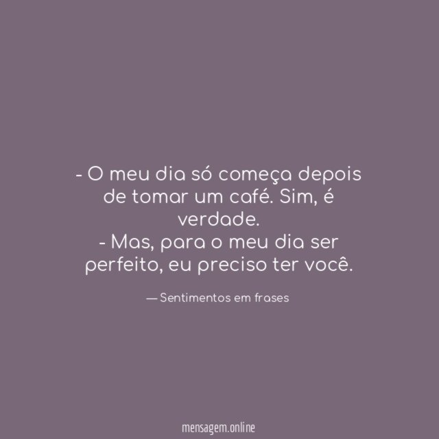 Depois do café