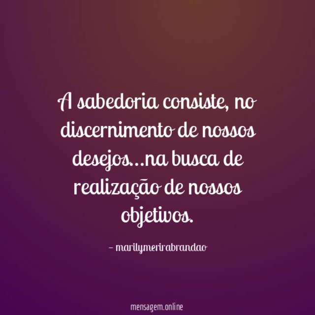 A sabedoria consiste