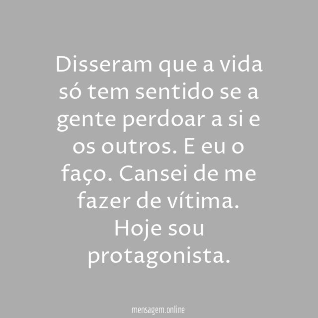 Protagonize sua própria vida