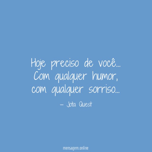 Preciso de você