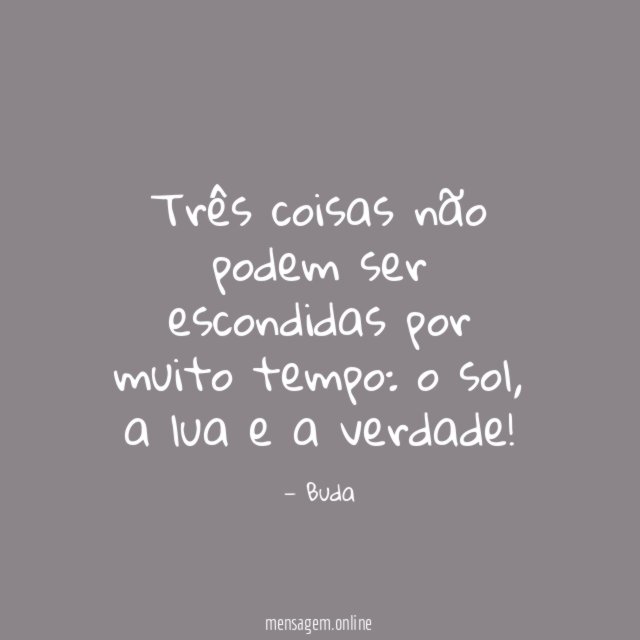 Não esconda a verdade