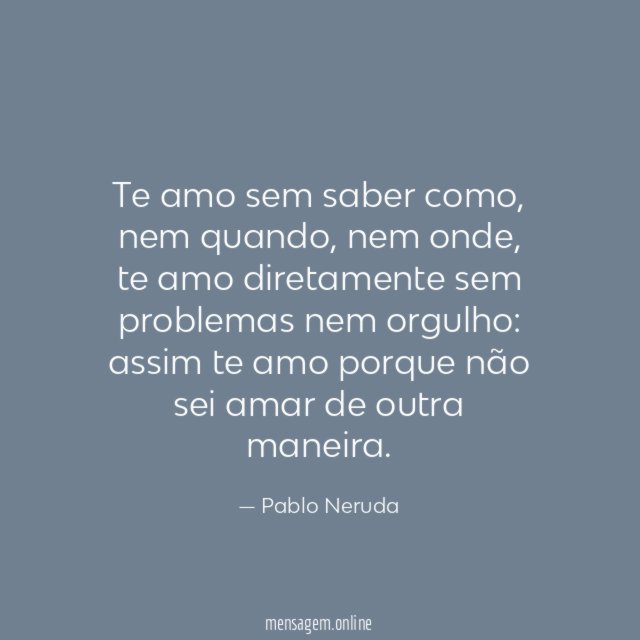 Só sei te amar