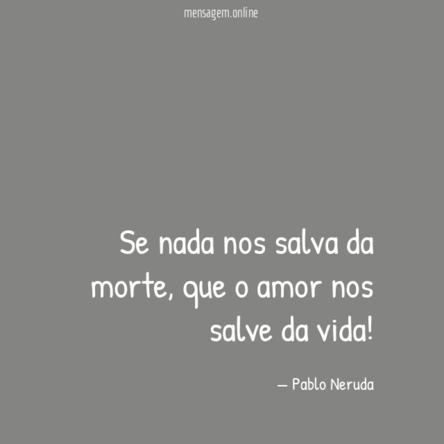 O amor salva