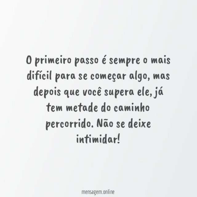 O primeiro passo