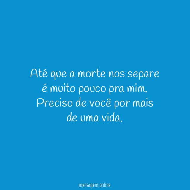 Até que a morte nos separe