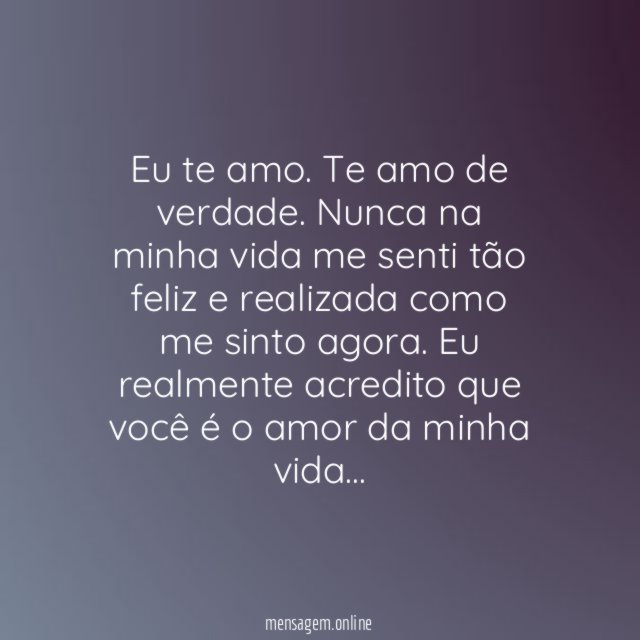 Te amo de verdade